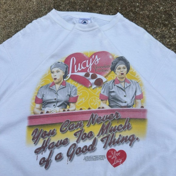 Delta Other - Vintage 90s I Love Lucy Graphic Tee TV Show Promo White Large (b4)